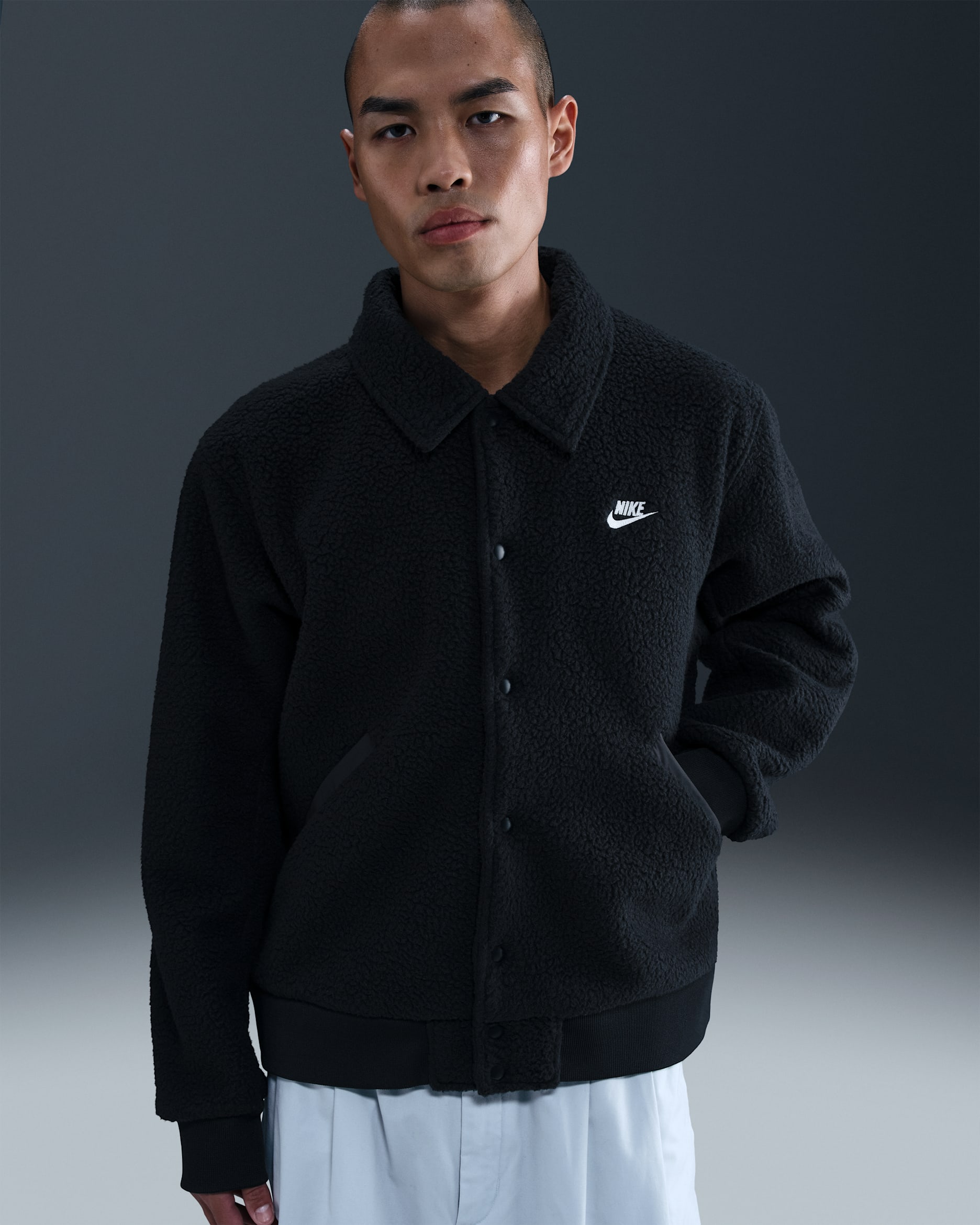 Nike Sportswear Club Men's High-Pile Fleece Coaches Jacket. Nike JP